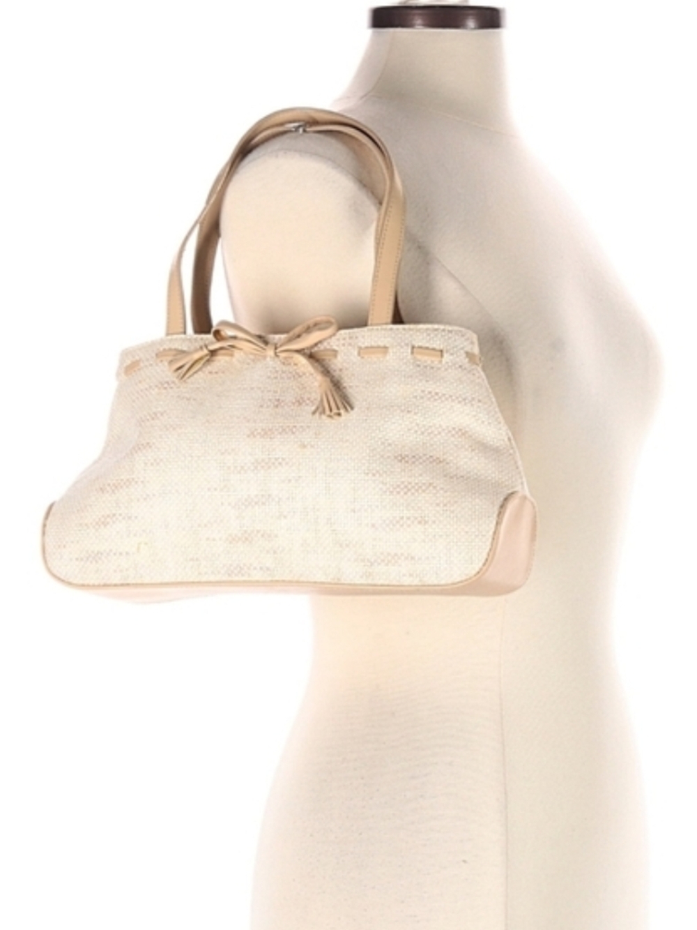 Liz Claiborne Woven Purse With Bow - Picture 10 of 15